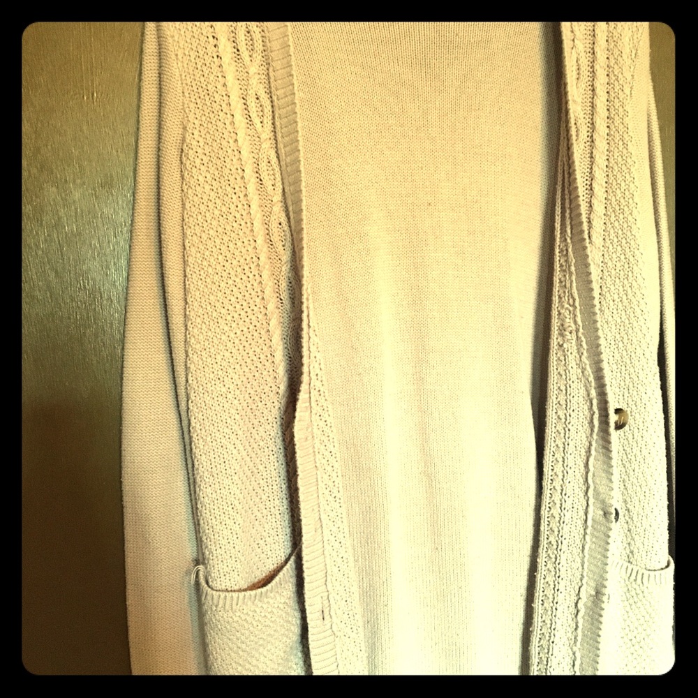Tan cardigan